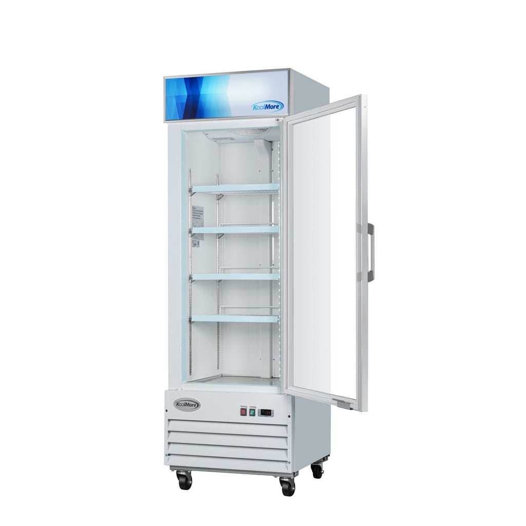 27 in. 1-Door Commercial Display Merchandiser Freezer 13 cu. ft. in White