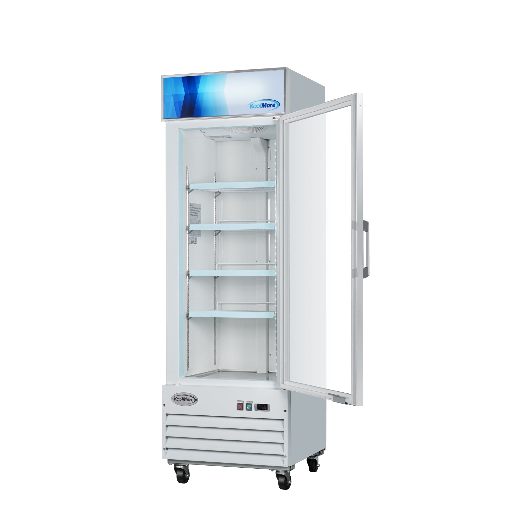 27 in. 1-Door Commercial Display Merchandiser Freezer 13 cu. ft. in White