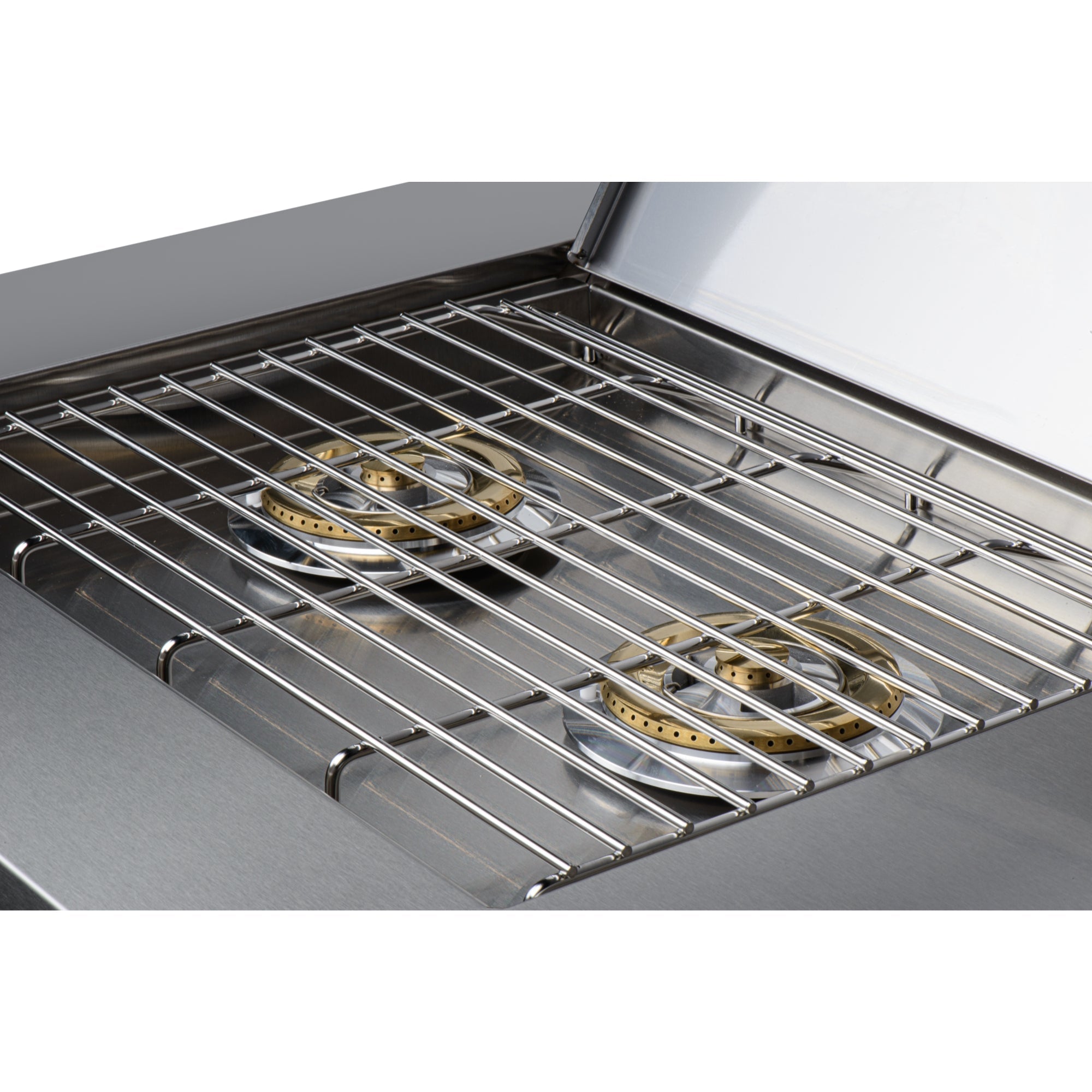 32 in. Outdoor Kitchen Liquid Propane Side Burner with Bottom Cabinet in Stainless-Steel (KM-OKS-SBC)