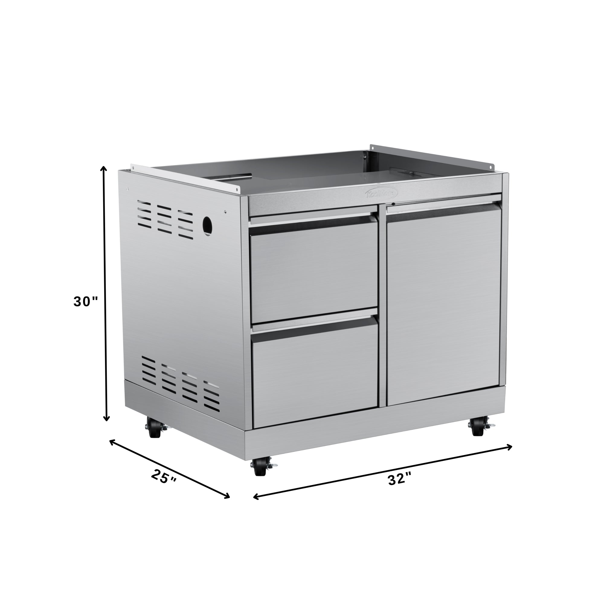 KoolMore Outdoor Kitchen 30 in. BBQ Liquid Propane Grill with Cabinet in Stainless-Steel
