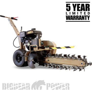 BigBear Power BBT624 Trencher 24 in. 15 HP Rato Engine 200 ft/Hr New