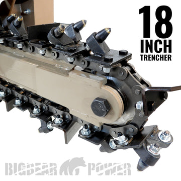 BigBear Power BBT618 Trencher 18 in. 7 HP Rato Engine 200 ft/Hr New