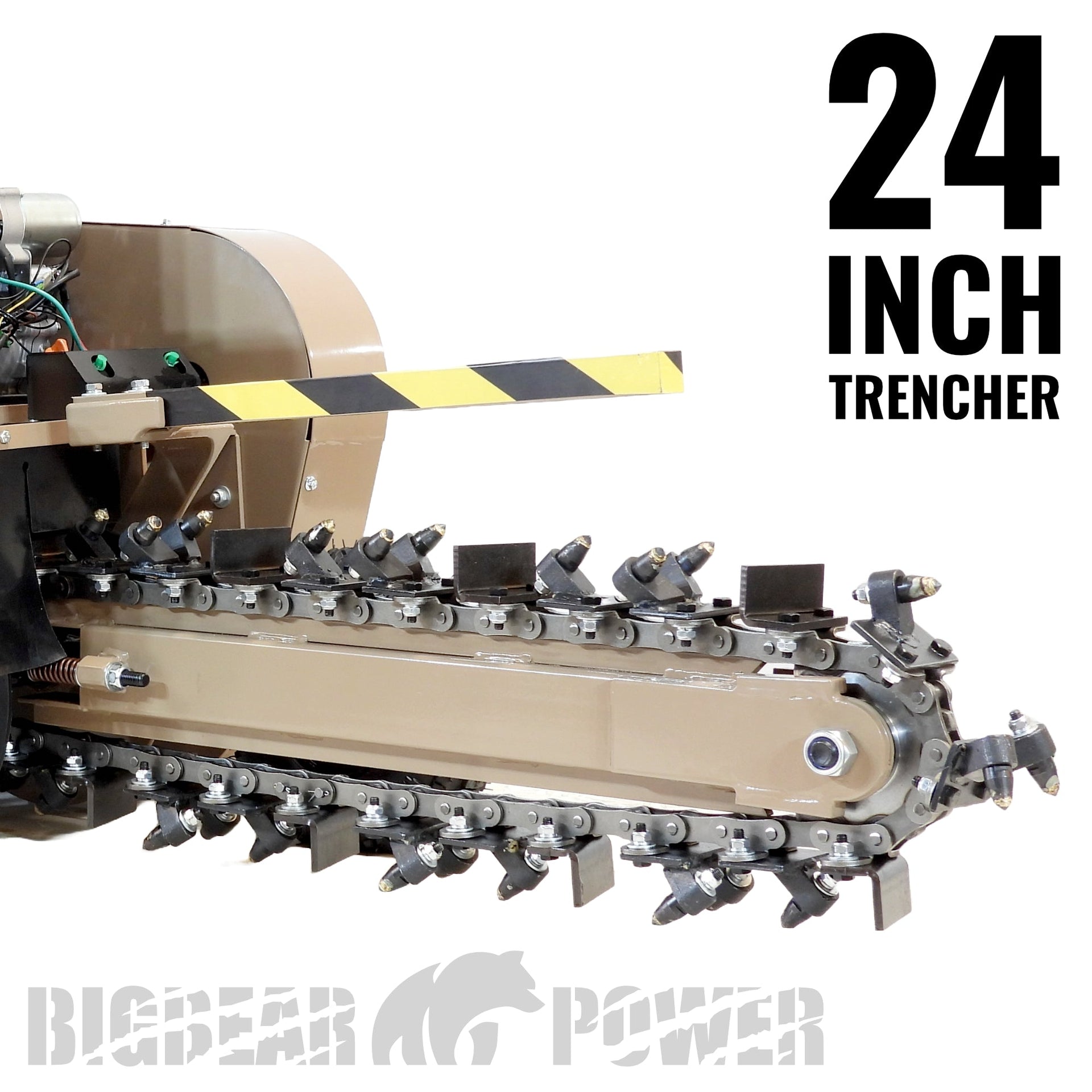 BigBear Power BBT624 Trencher 24 in. 15 HP Rato Engine 200 ft/Hr New