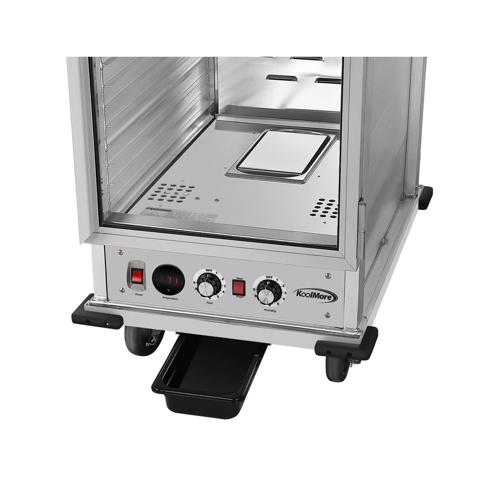 33 in. Commercial Non-Insulated Glass Door Heated Holding/Proofing Cabinet with 36-Pan Capacity in Silver