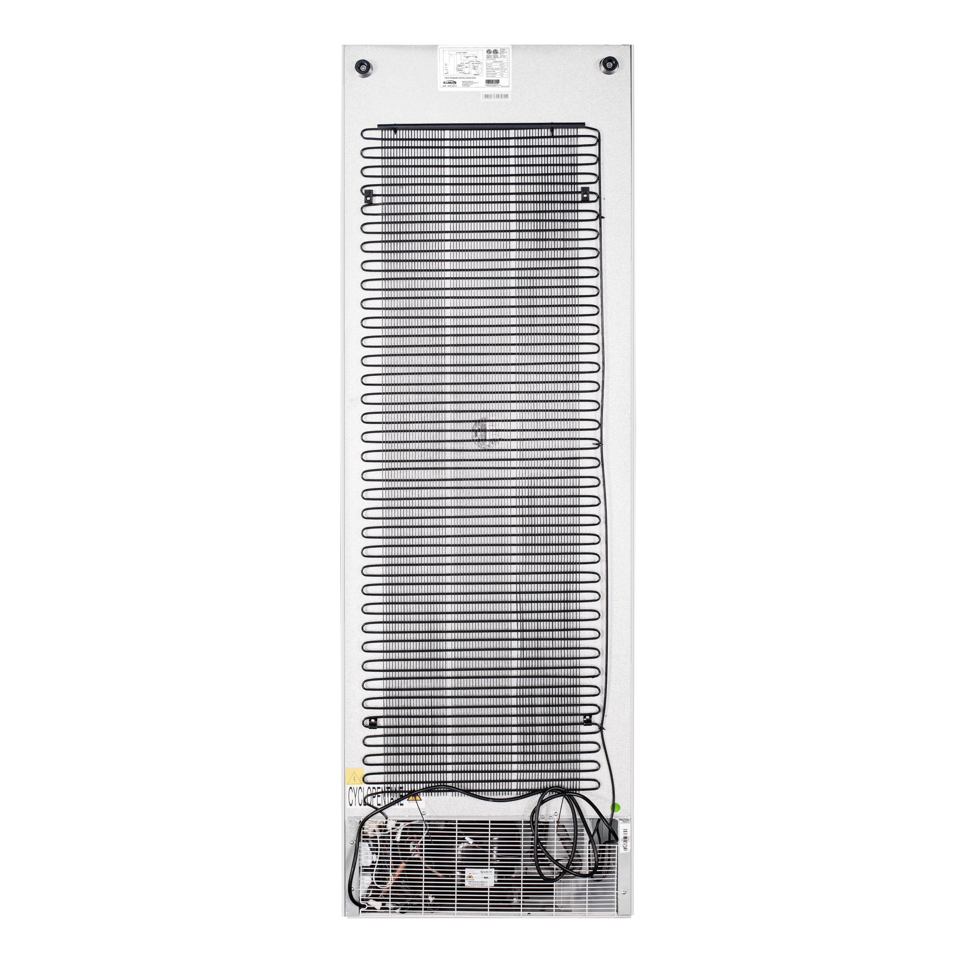 24 in. 12 cu. ft. Commercial Auto Defrost Glass Door Reach-In Freezer in White