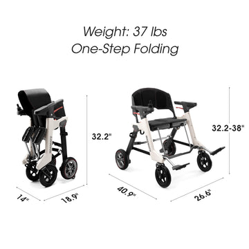 Metro Mobility Roamate Electric Wheelchair 3-in-1 Smart Mobility Device 3.7 MPH 9.5 Mile Range New