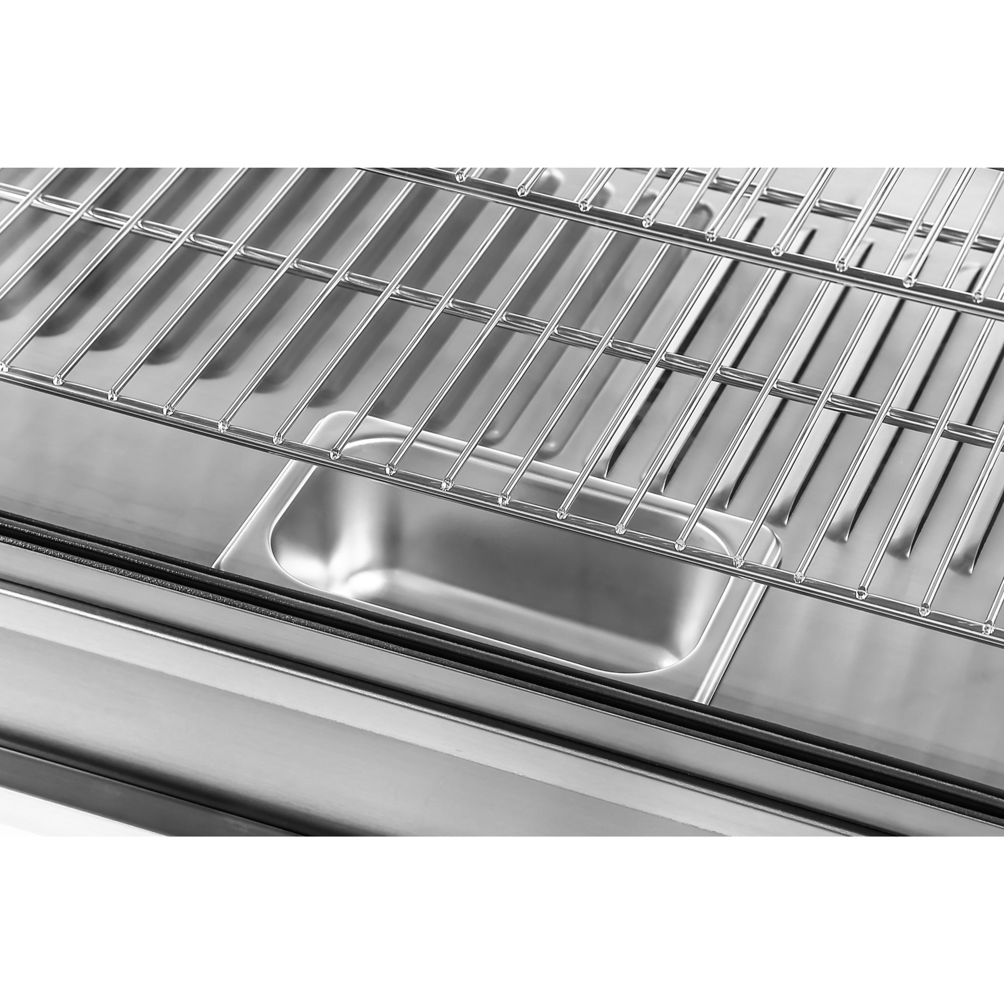 48 in. Glass Countertop Display Warmer, 6.5 cu. ft. in Stainless Steel