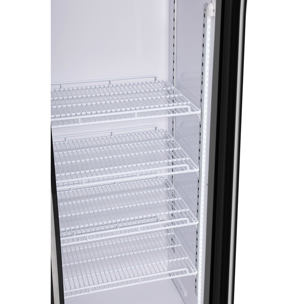 47 in. Commercial 2 Fully Glass Door Merchandiser Refrigerator, 30 Cu. Ft., ETL Listed in Black