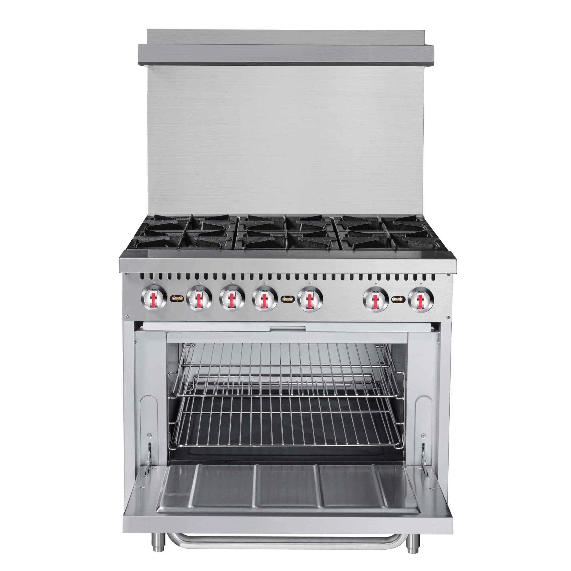 36 in. 6 Burner Commercial Liquid Propane Range in Stainless-Steel