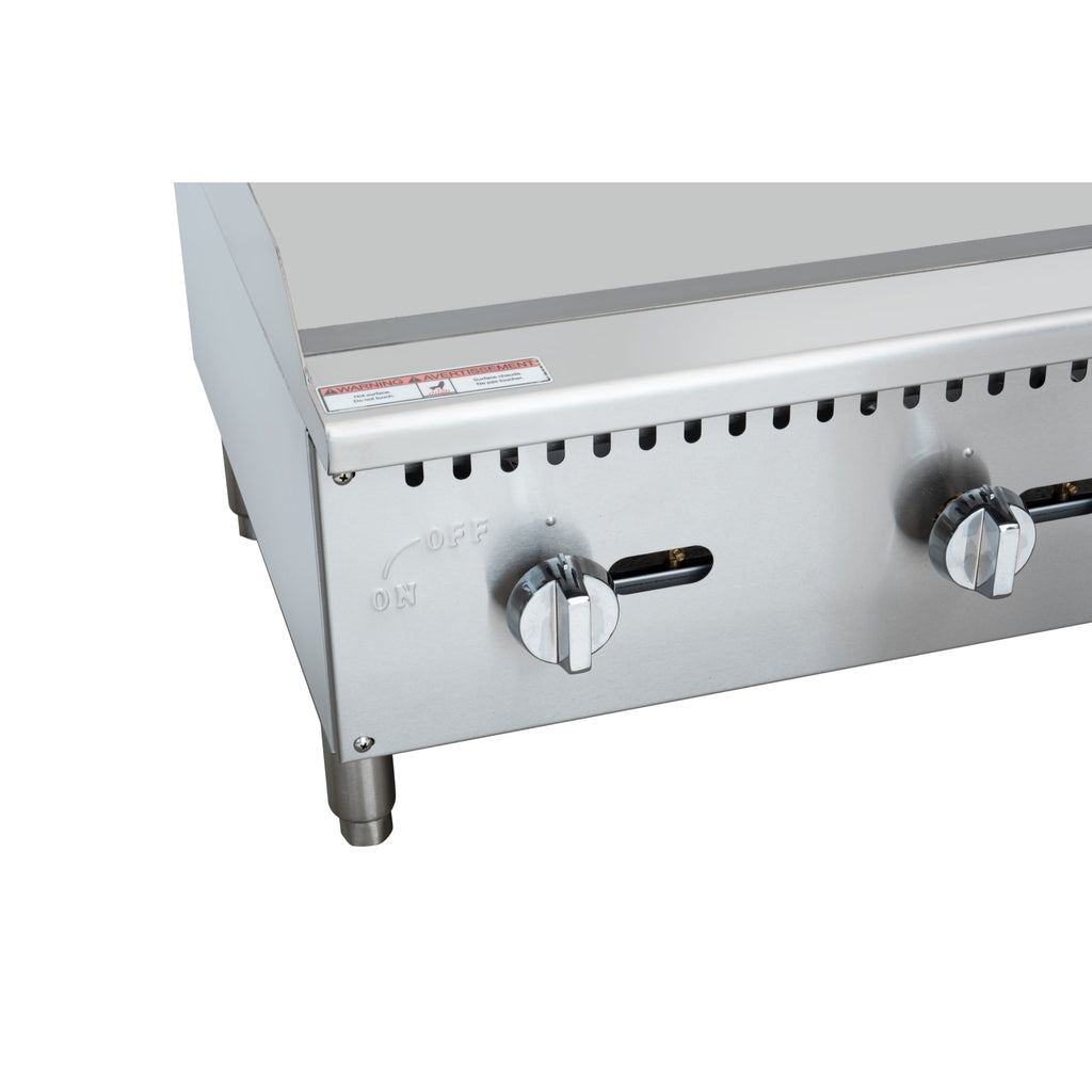 36 in. Natural Gas 3-Burner Griddle with 90,000 BTU in Stainless-Steel