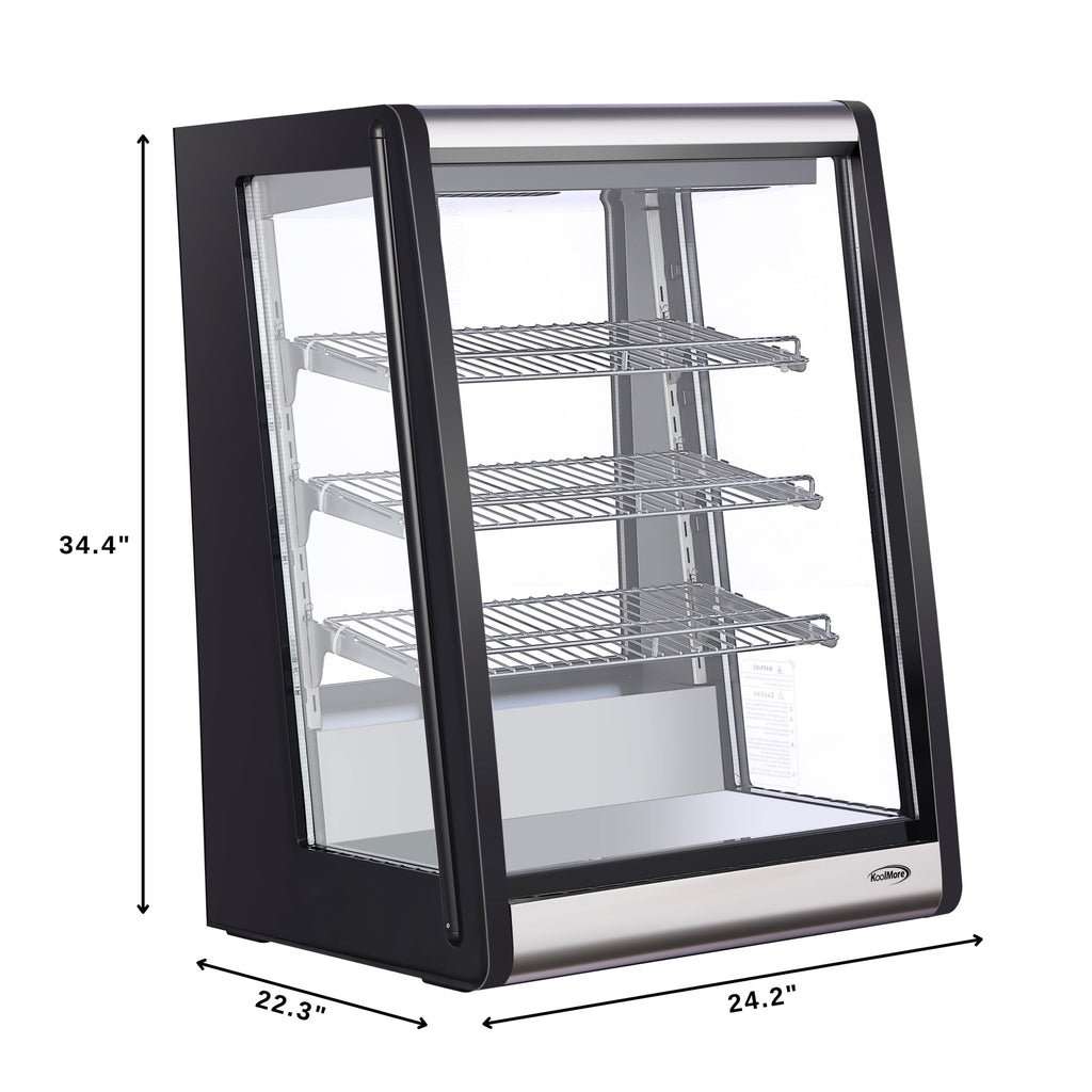 24 in. 4 Tier Commercial Countertop Bakery Display Refrigerator