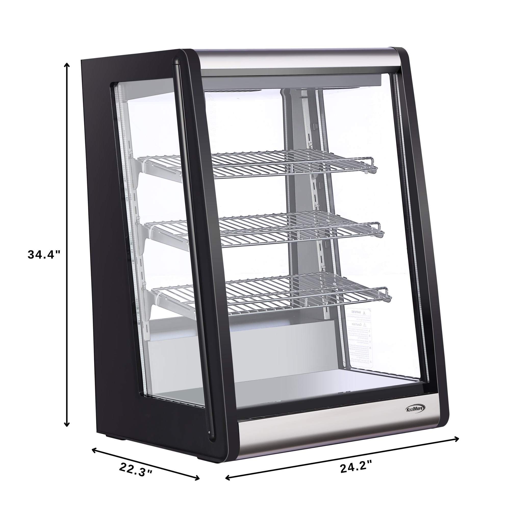 24 in. 4 Tier Commercial Countertop Bakery Display Refrigerator
