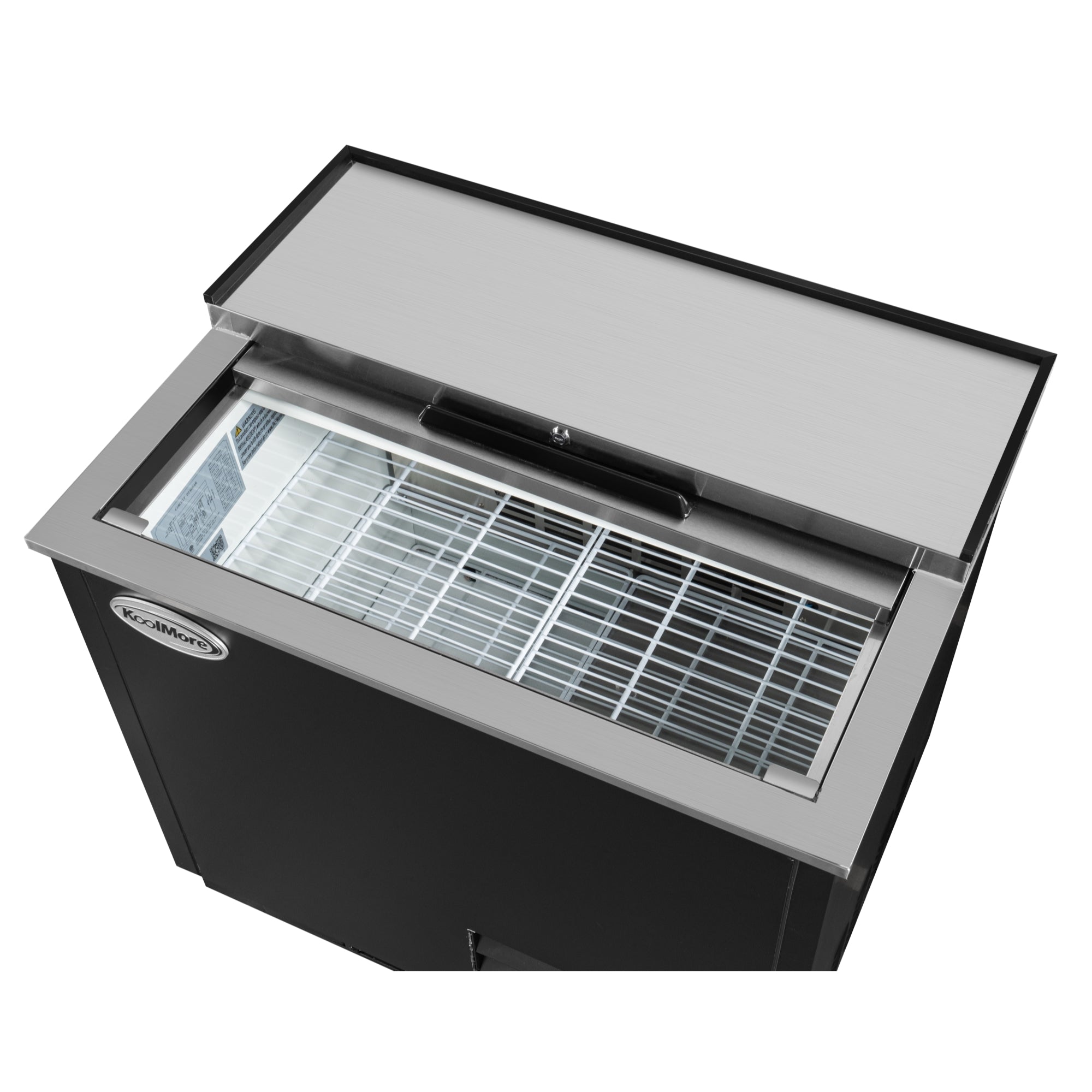 36 in. Commercial Glass Froster in Black Steel, ETL Listed, 9 cu. ft.
