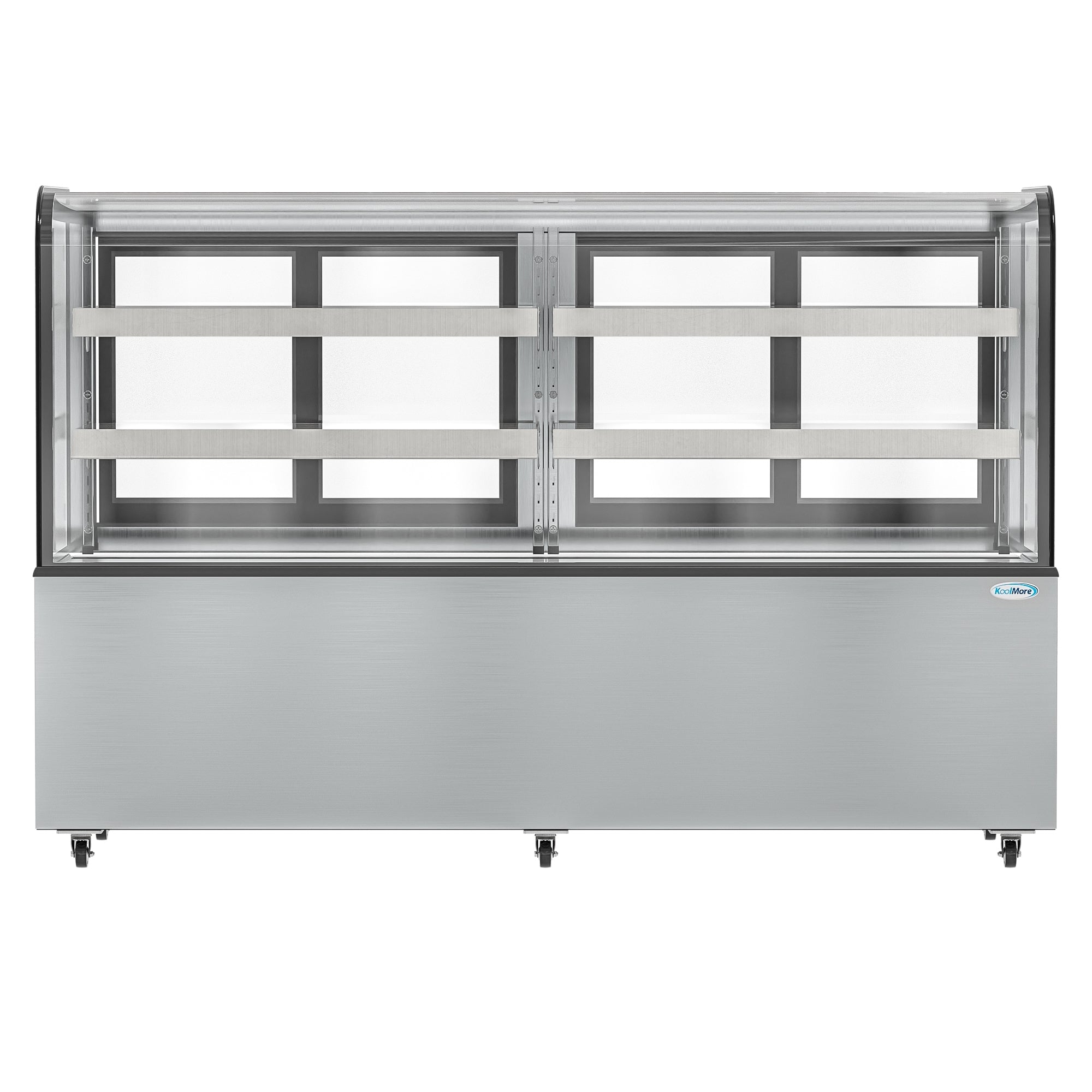 71 in. Dry Bakery Display Case with Front Curved Glass Protection, 20 cu ft.