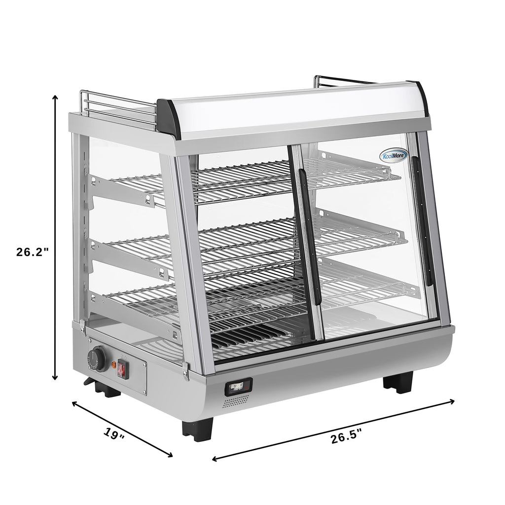 26 in. Glass Countertop Display Warmer, 6.5 cu. ft. in Stainless Steel