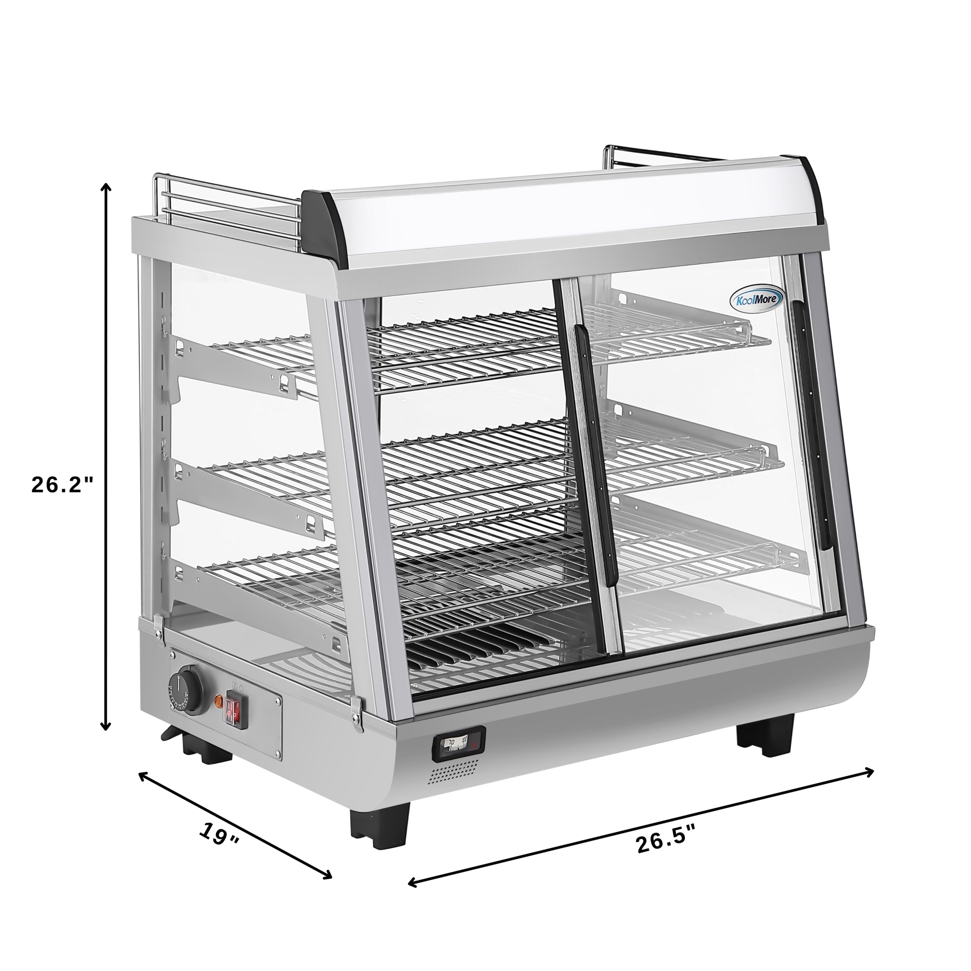 26 in. Glass Countertop Display Warmer, 6.5 cu. ft. in Stainless Steel