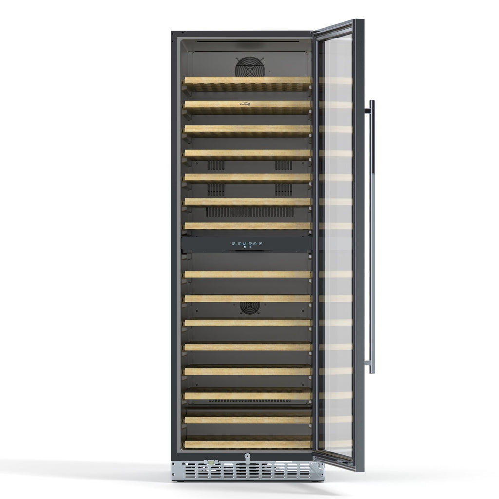 23 in. Dual Zone, Full Glass Door, Wine Cooler Refrigerator, Freestanding or Built-In Unit, 15.1 cu ft.