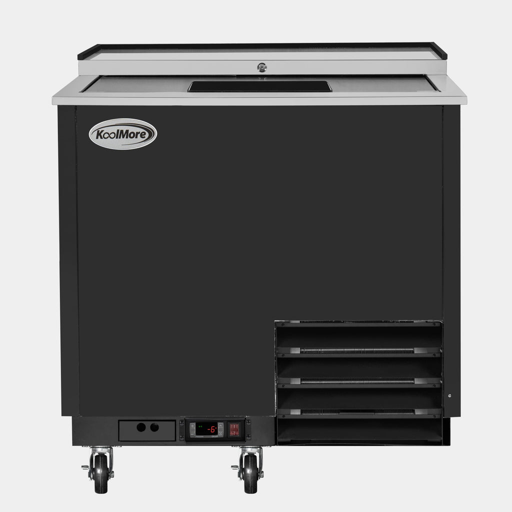 36 in. Commercial Glass Froster in Black Steel, ETL Listed, 9 cu. ft.