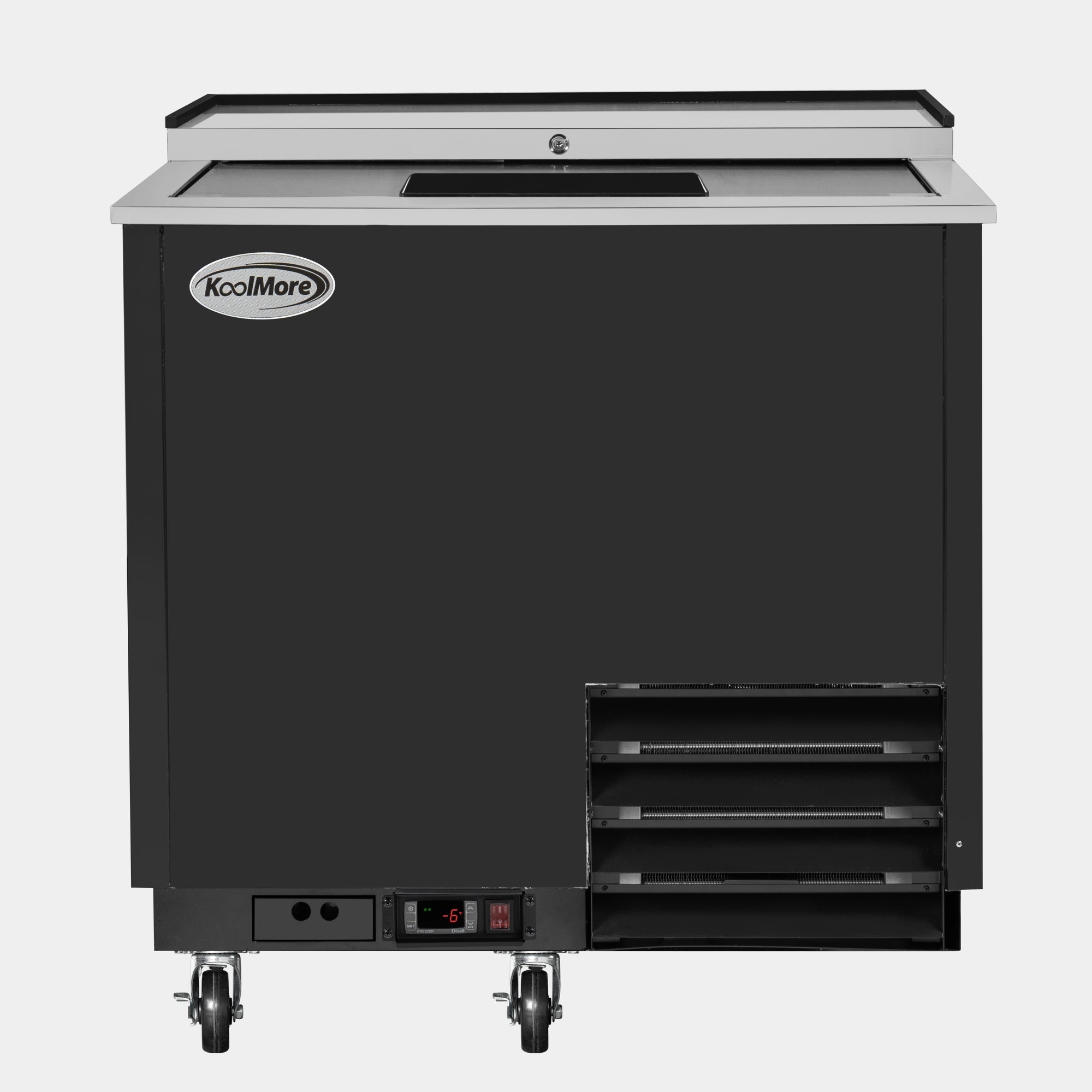 36 in. Commercial Glass Froster in Black Steel, ETL Listed, 9 cu. ft.