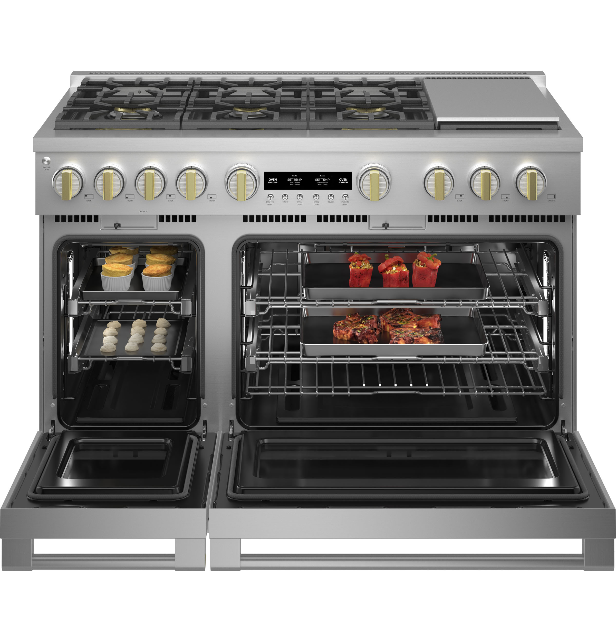 Monogram 48" All Gas Professional Range with 6 Burners and Griddle