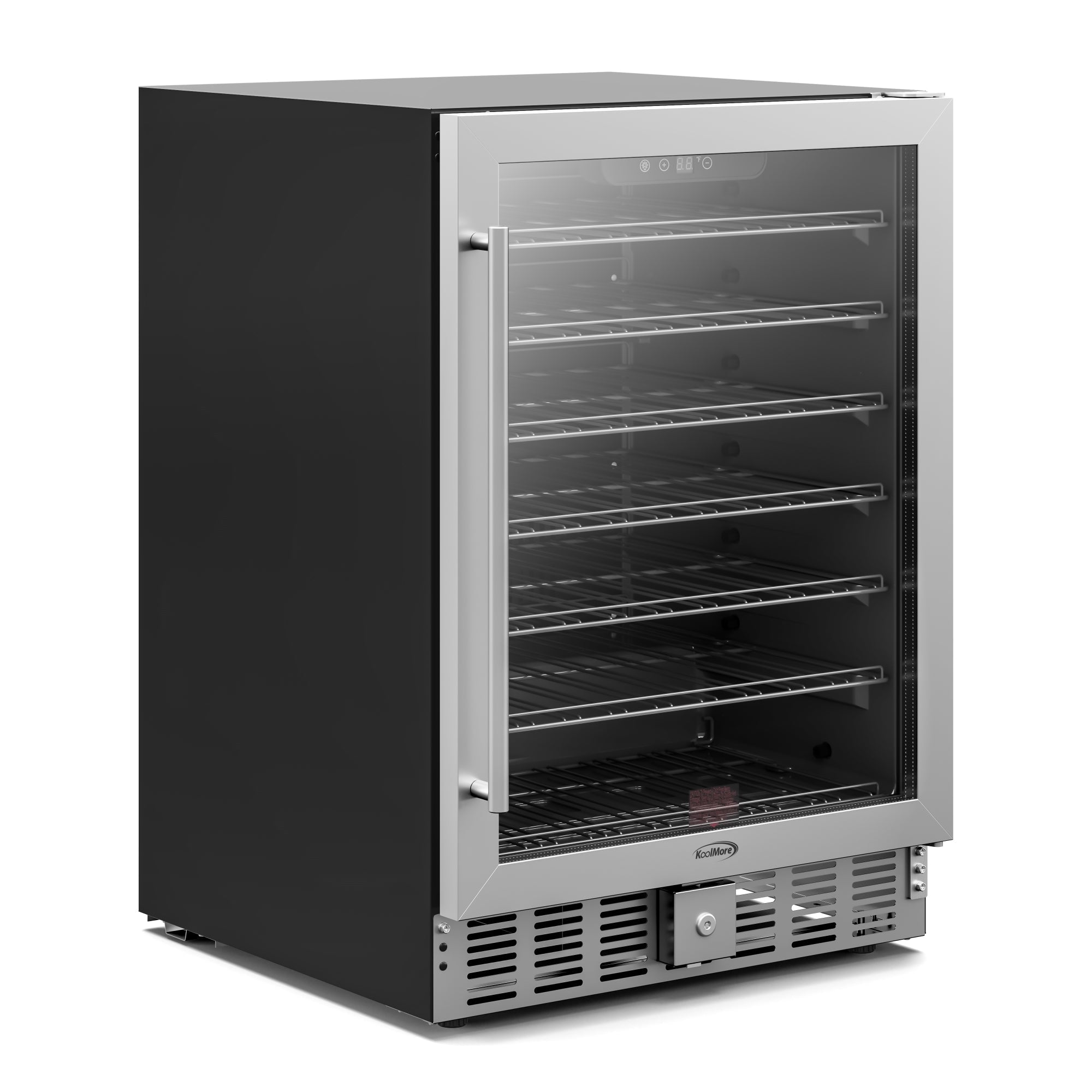 23.4 in. Stainless Steel, Glass-Door Built-In Refrigerator and Beverage Cooler, 5 Cu. ft.