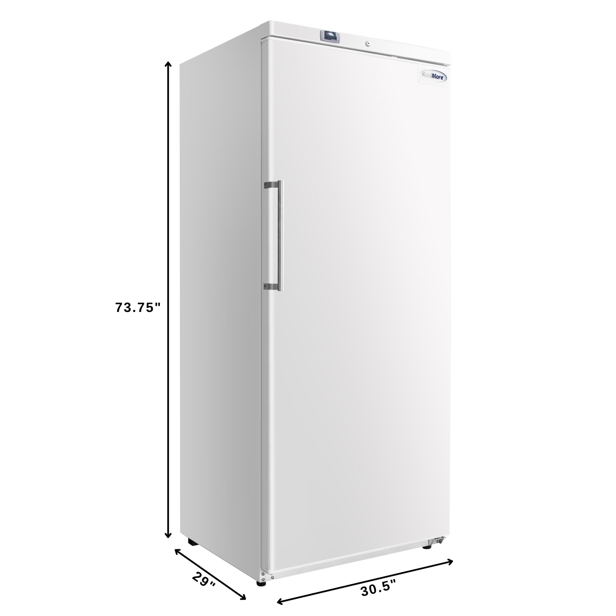 30 in. Commercial Auto-Defrost Reach-In Freezer, 21 cu. ft. in White