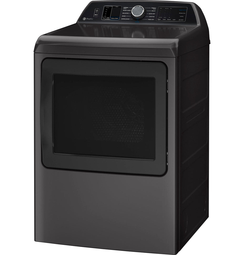 GE Profile™ ENERGY STAR® 7.4 cu. ft. Capacity Smart aluminized alloy drum Electric Dryer with Sanitize Cycle and Sensor Dry