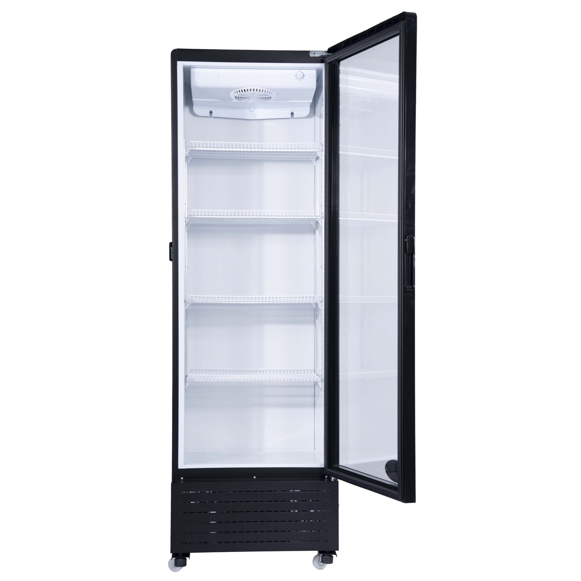 23 in. One Glass Door Commercial Display Merchandiser Refrigerator Cooler in Black, ETL Listed, 10 cu. ft.