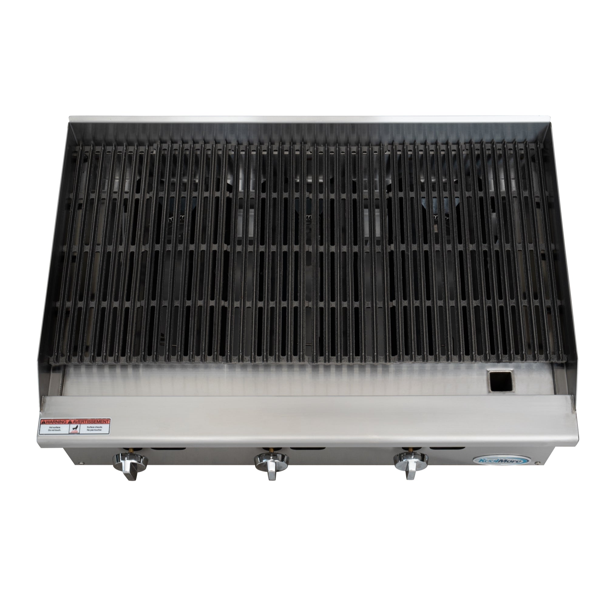 36 in. Commercial 3-Burner Natural Gas Charbroiler with 90,000 BTU in Stainless-Steel