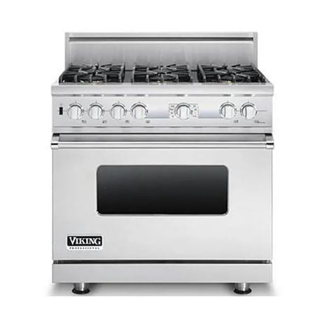 VIKING  VIKING LQS RANGE DUAL FUEL 36" W/ 6 BRNR -  (VDSC536T6BSS)