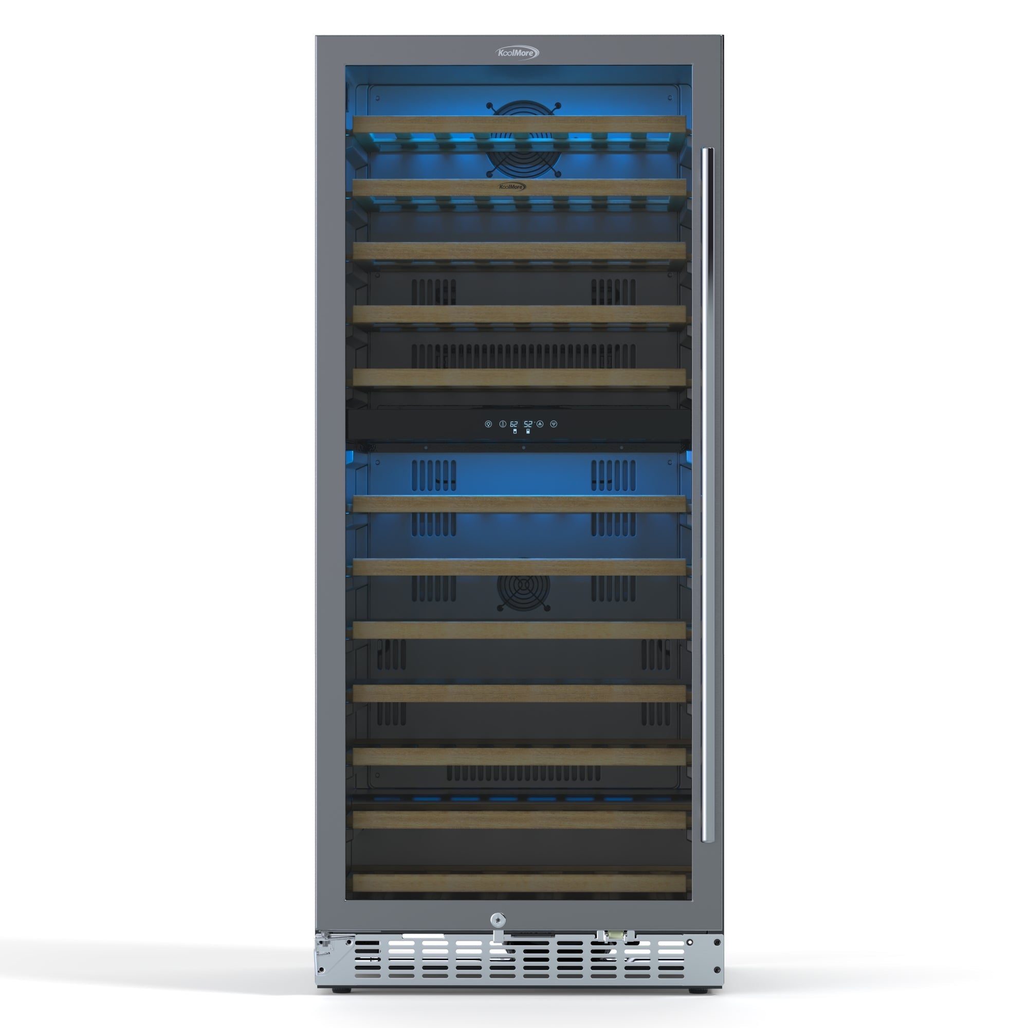 23 in. Dual Zone, Full Glass Door, Wine Cooler Refrigerator, Freestanding or Built-In Unit, 9.7 cu ft.