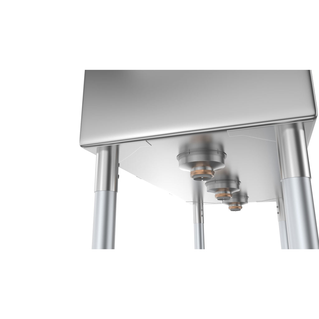 45 in. Three Compartment Stainless Steel Commercial Sink with Drainboard, Bowl Size 10"x 14"x 10"