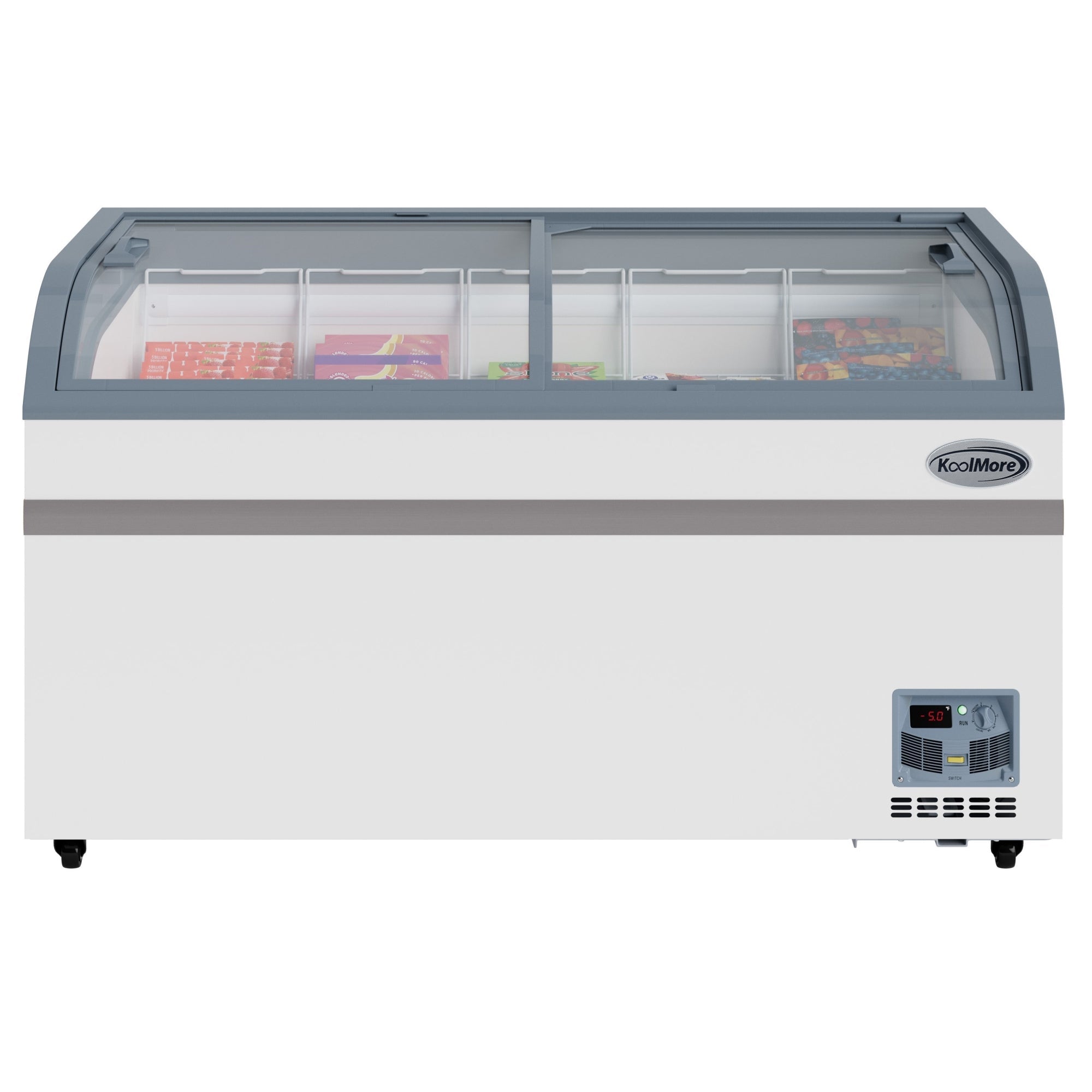 58 Inch Manual Defrost Island Chest Freezer in White, 14 cu. ft.