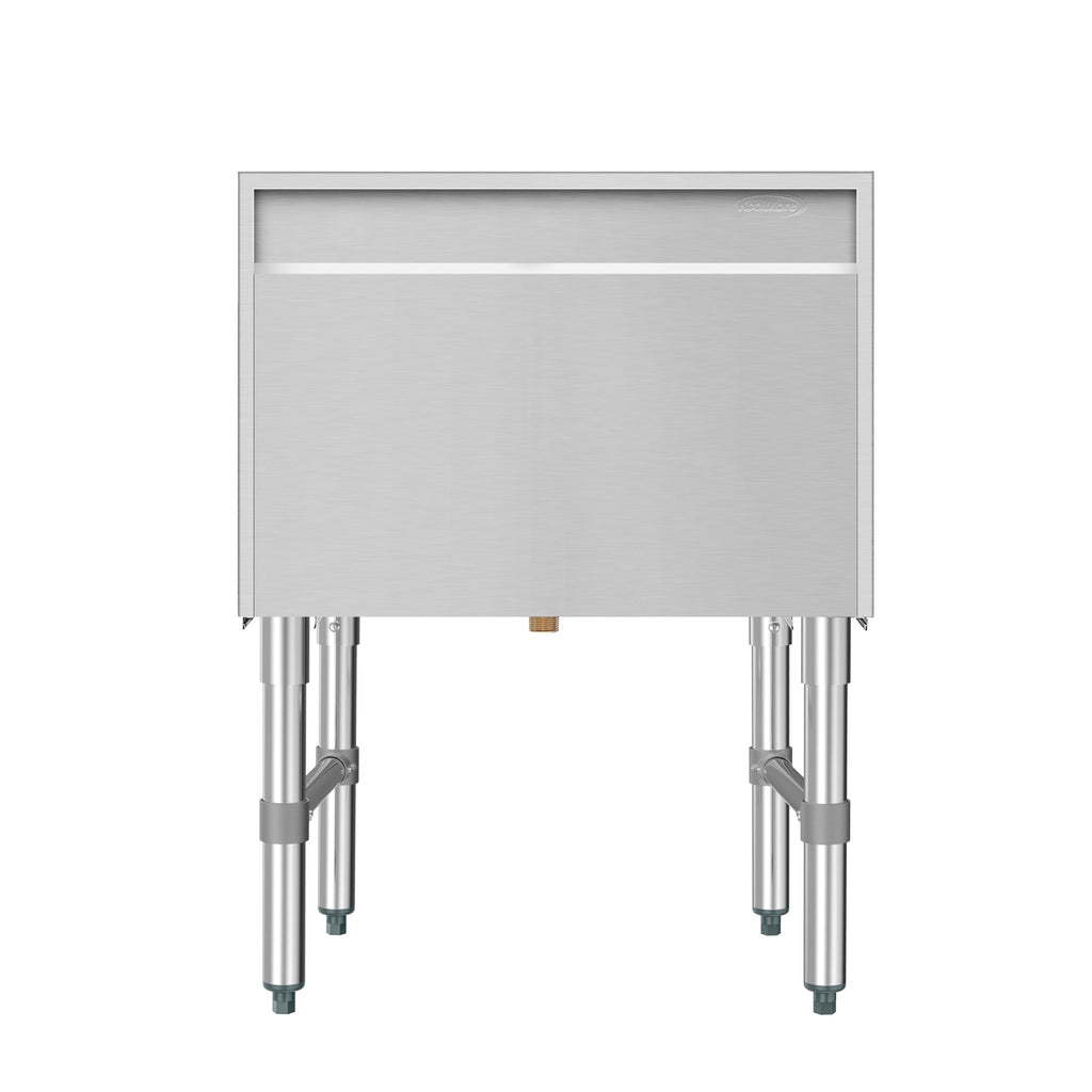 24 in. Commercial Underbar Ice Bin with Siding Lid in Stainless Steel