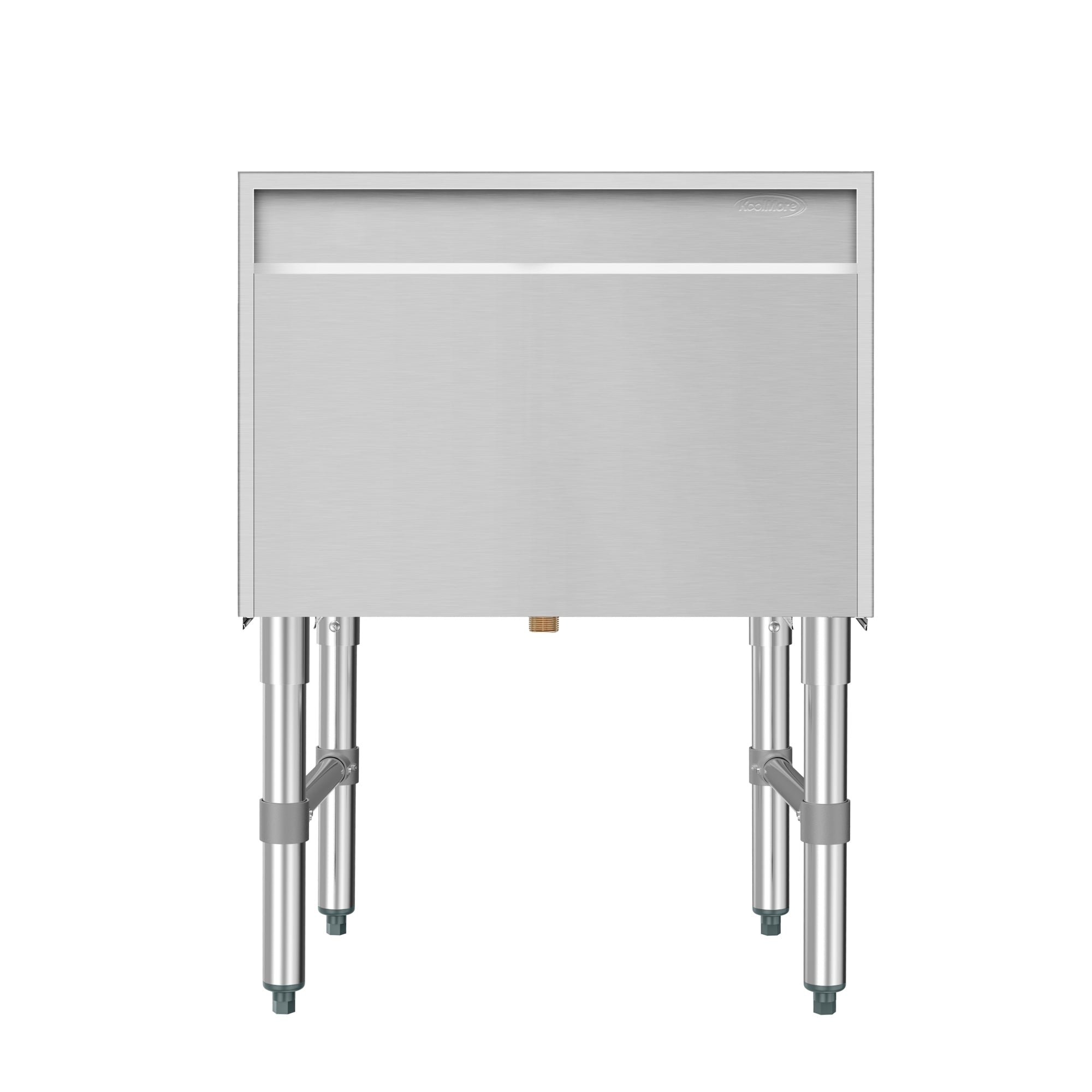 24 in. Commercial Underbar Ice Bin with Siding Lid in Stainless Steel