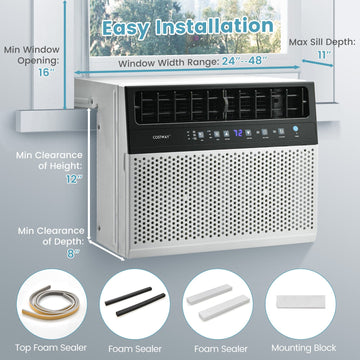 Costway 10000/12000 BTU Window Air Conditioner w/ Remote 98457632 New