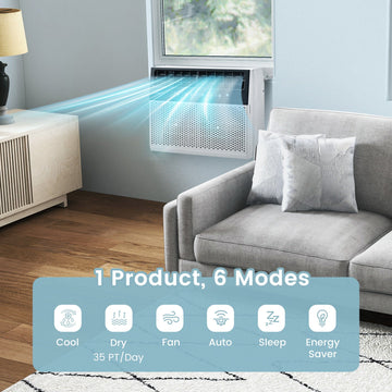 Costway 10000/12000 BTU Window Air Conditioner w/ Remote 98457632 New
