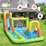 Costway 8-in-1 Inflatable Water Slide Bounce House Splash Pool w/ 735W Blower 85693124 New