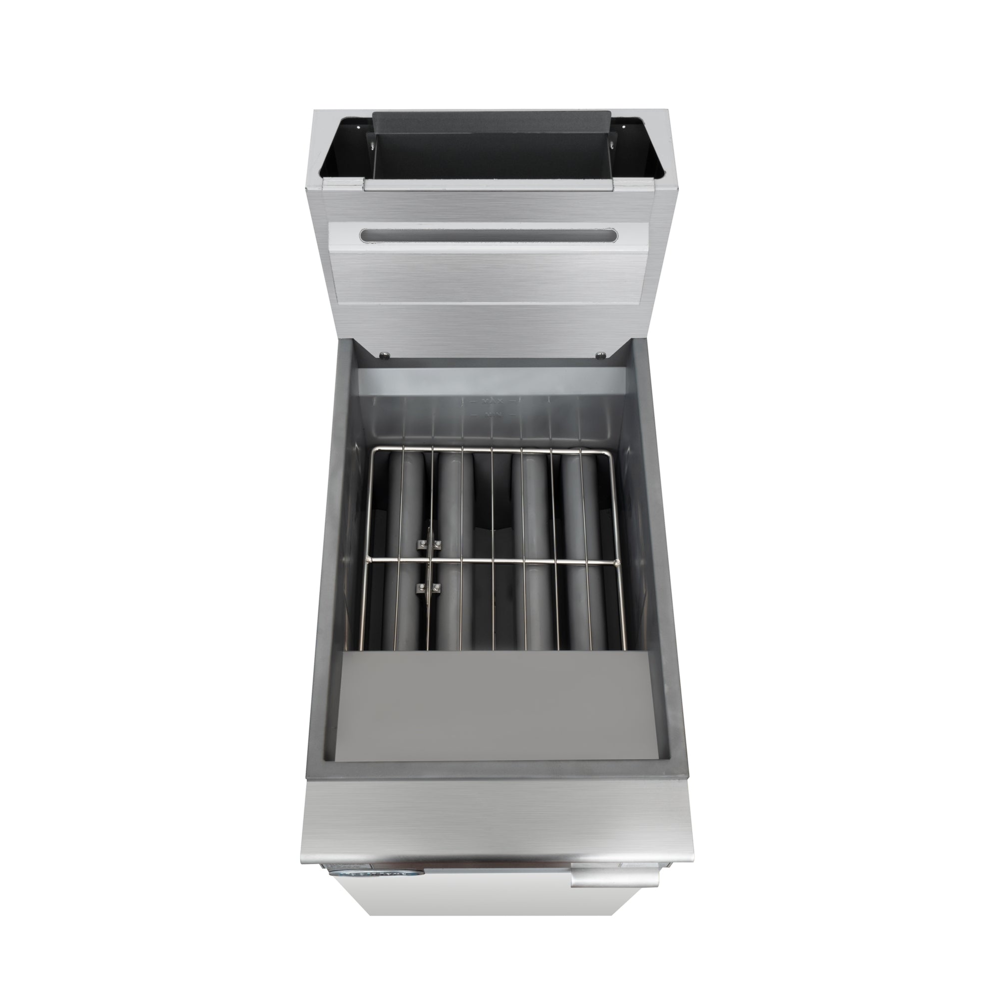 50 lb. Floor Standing Natural Gas Commercial Fryer with 120,000 BTU in Stainless-Steel, ETL Listed