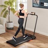 Costway 3-in-1 Folding Treadmill & Modern Accent Chair Home Fitness Relaxation Set 45044279 New