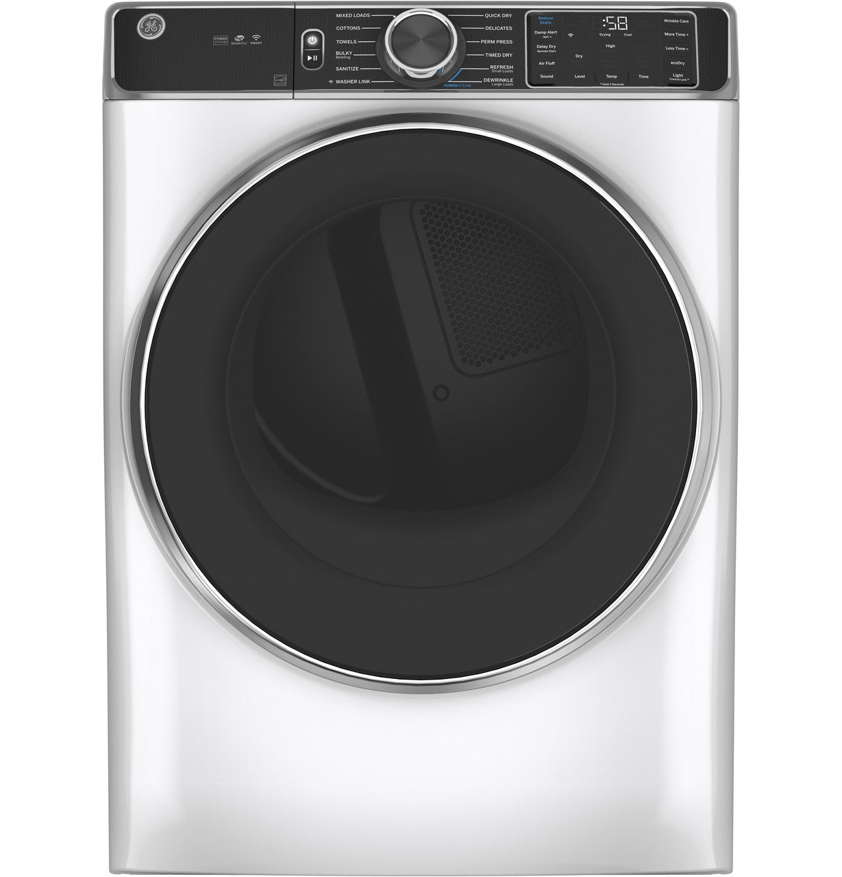 GE GE® ENERGY STAR® 7.8 cu. ft. Capacity Smart Front Load Gas Dryer with Steam and Sanitize Cycle