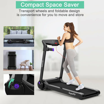 Costway 3HP Folding Electric Treadmill Bluetooth Speaker 58697023 New