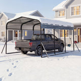 Costway 10' x 14.5' Heavy-Duty Carport Outdoor Galvanized Steel Garage Car Shelter Leak-Proof Roof 60380765 New