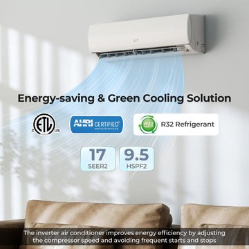 Costway EchoCool 11500 BTU 115V Mini Split Air Conditioner Heat Pump WiFi 132874569 New