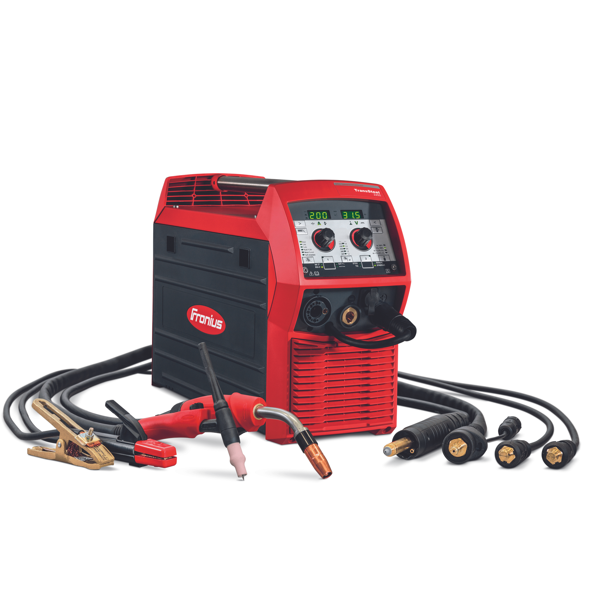Fronius TransSteel 2200 Multiprocess Welder (MIG/TIG/Stick) - 49,0400,0034