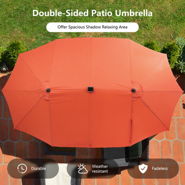 Costway 11-Pc Patio Dining Set w/ LED Umbrella Base Seat Cushions Navy 496781235 New