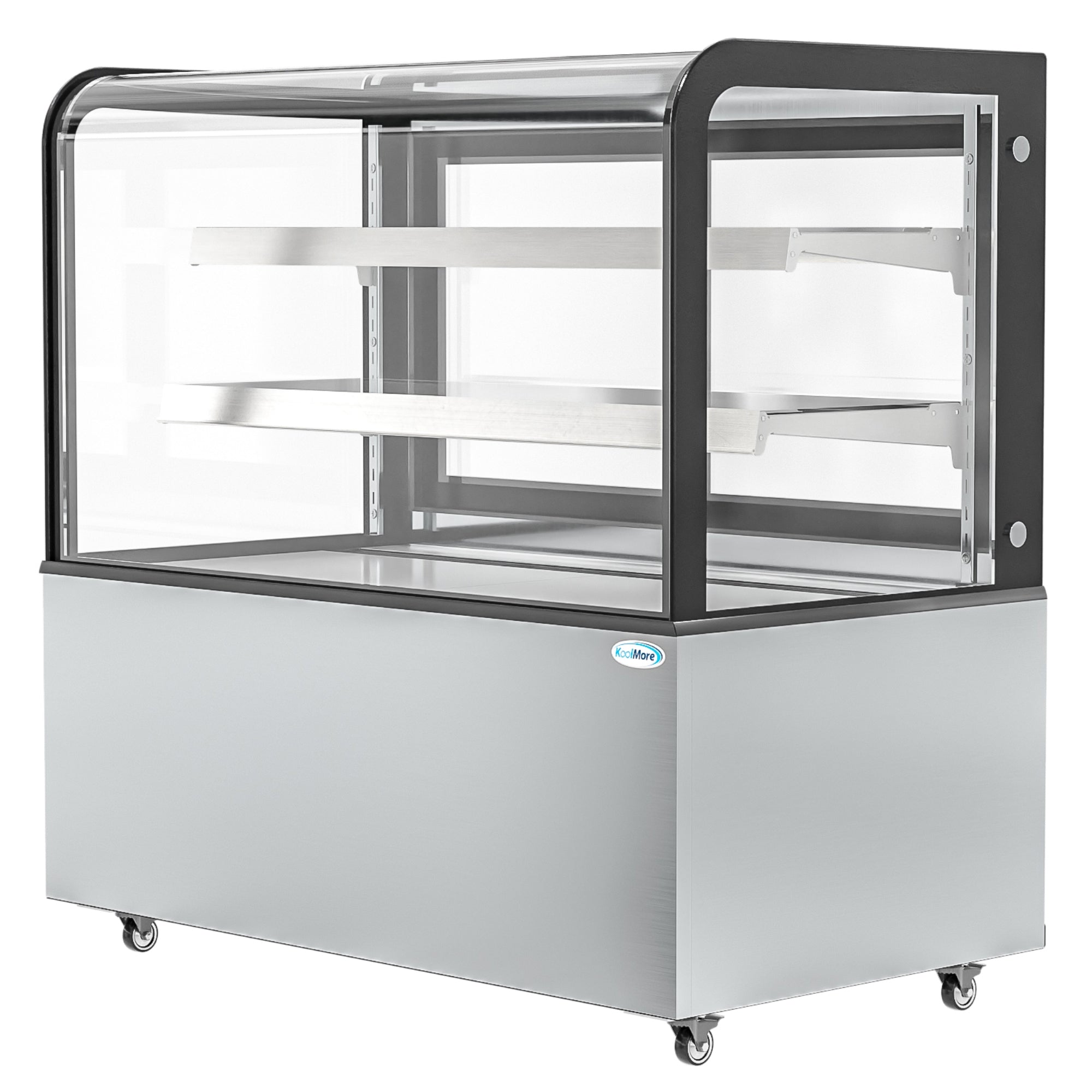 47 in. Dry Bakery Display Case with Front Curved Glass Protection, 14 cu ft.