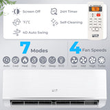 Costway 12000 BTU 24 SEER2 115V Mini Split Heat Pump AC ENERGY STAR 743895621 New