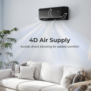 Costway 12000 BTU 22 SEER2 115V WiFi Mini Split AC Alexa Gray 613845972 New
