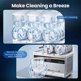 Costway 12 Gal Commercial Slushy Dispenser Triple 4 Gal Tanks Slushie Maker 26319503 New